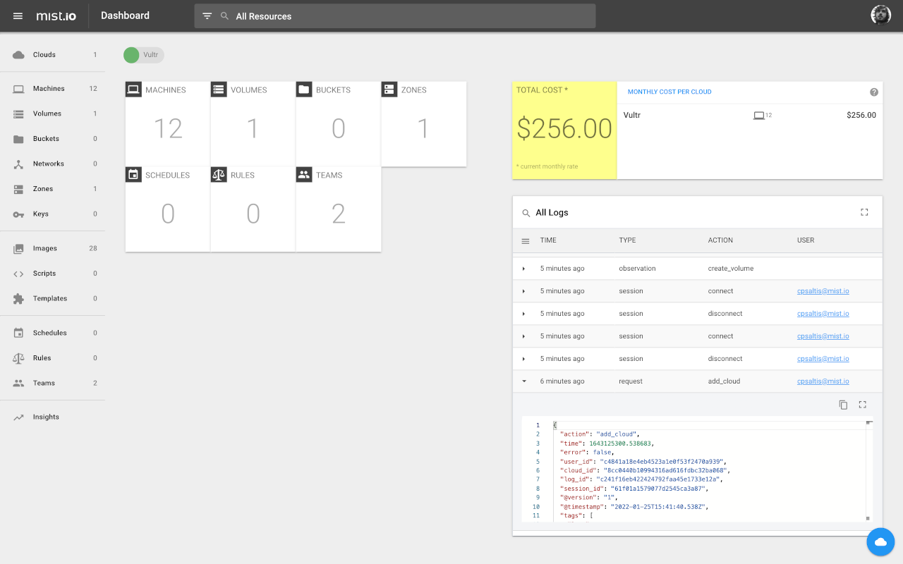 Added Vultr account to Mist